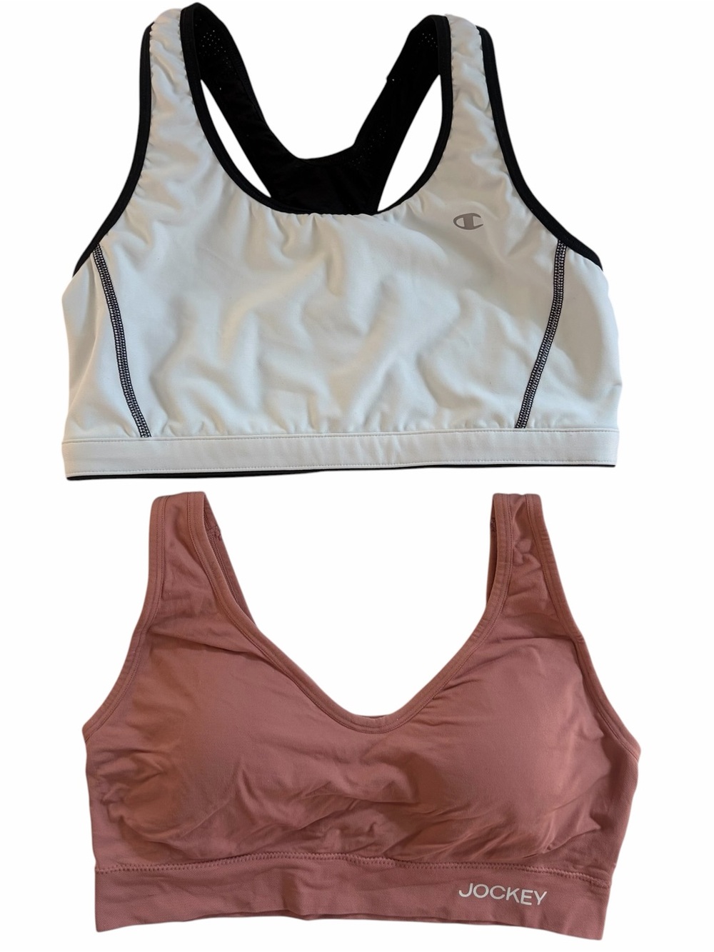 Jockey & Champion Women’s Support Bras - White/Black and Mauve size large